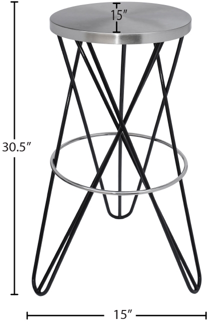 Mercury Iron Bar Stool