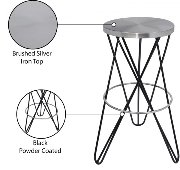 Mercury Iron Bar Stool