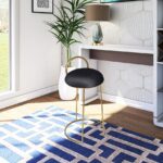 Ring Velvet Upholstered Counter Stool