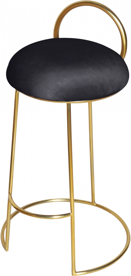 Ring Velvet Upholstered Counter Stool