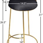 Ring Velvet Upholstered Counter Stool