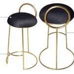 Ring Velvet Upholstered Counter Stool