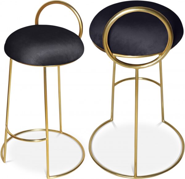 Ring Velvet Upholstered Counter Stool
