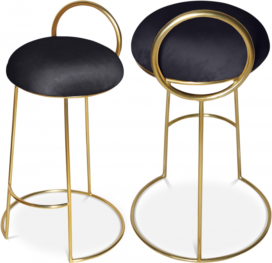 Ring Velvet Upholstered Counter Stool