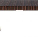 Excel 84" - 123.5" Lacquer Finish Top And Stainless Steel Base 2 Leaf Extendable Dining Table