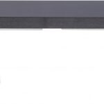 Excel 84" - 123.5" Lacquer Finish Top And Stainless Steel Base 2 Leaf Extendable Dining Table