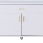 Excel Lacquer Finish And Stainless Steel Sideboard / Buffet