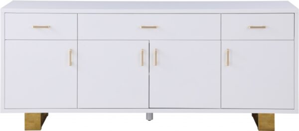 Excel Lacquer Finish And Stainless Steel Sideboard / Buffet