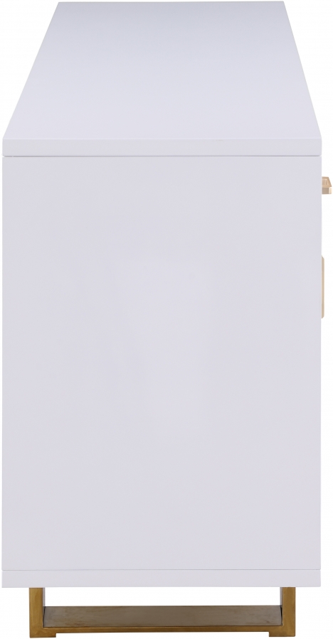 Excel Lacquer Finish And Stainless Steel Sideboard / Buffet