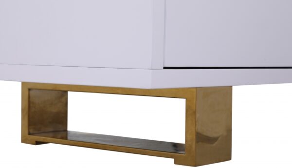 Excel Lacquer Finish And Stainless Steel Sideboard / Buffet