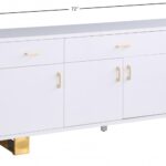 Excel Lacquer Finish And Stainless Steel Sideboard / Buffet
