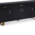 Excel Lacquer Finish And Stainless Steel Sideboard / Buffet