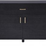 Excel Lacquer Finish And Stainless Steel Sideboard / Buffet