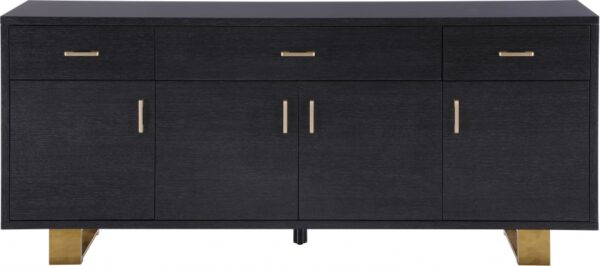 Excel Lacquer Finish And Stainless Steel Sideboard / Buffet
