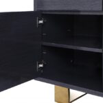 Excel Lacquer Finish And Stainless Steel Sideboard / Buffet