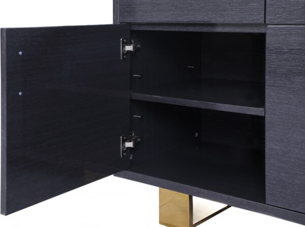 Excel Lacquer Finish And Stainless Steel Sideboard / Buffet