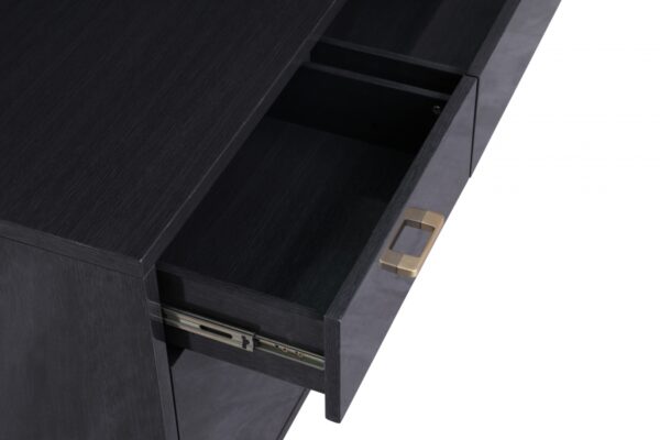 Excel Lacquer Finish And Stainless Steel Sideboard / Buffet