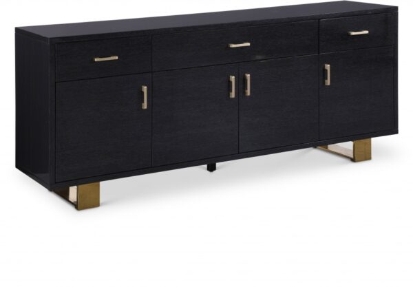 Excel Lacquer Finish And Stainless Steel Sideboard / Buffet