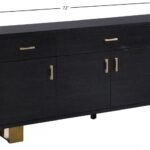 Excel Lacquer Finish And Stainless Steel Sideboard / Buffet