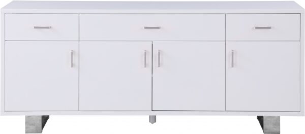 Excel Lacquer Finish And Stainless Steel Sideboard / Buffet