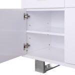 Excel Lacquer Finish And Stainless Steel Sideboard / Buffet