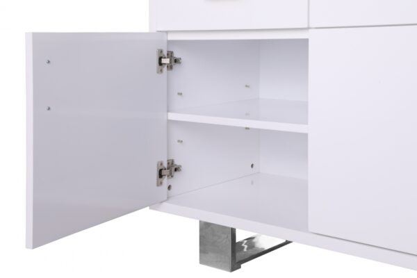 Excel Lacquer Finish And Stainless Steel Sideboard / Buffet