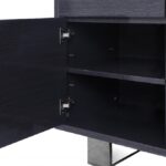 Excel Lacquer Finish And Stainless Steel Sideboard / Buffet