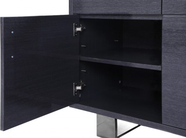 Excel Lacquer Finish And Stainless Steel Sideboard / Buffet