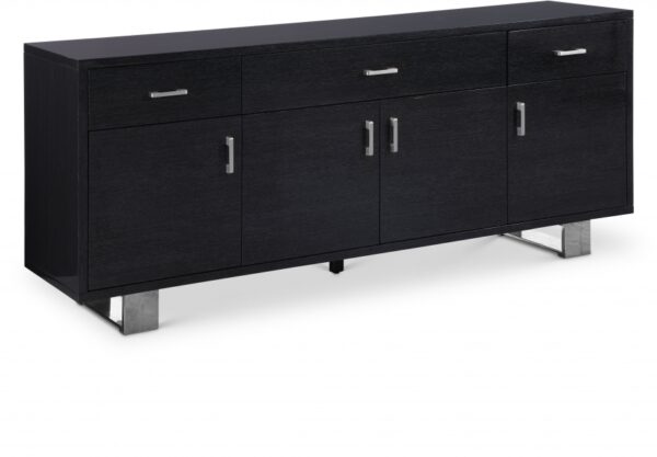 Excel Lacquer Finish And Stainless Steel Sideboard / Buffet