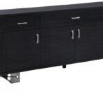 Excel Lacquer Finish And Stainless Steel Sideboard / Buffet