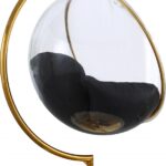 Luna Acrylic And Fabric Upholstered Swing Bubble Accent Chair