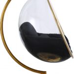Luna Acrylic And Fabric Upholstered Swing Bubble Accent Chair
