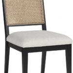 Butterfly Linen Textured Fabric Upholstered Dining Chair