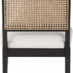 Butterfly Linen Textured Fabric Upholstered Dining Chair