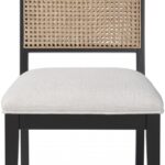 Butterfly Linen Textured Fabric Upholstered Dining Chair