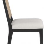 Butterfly Linen Textured Fabric Upholstered Dining Chair