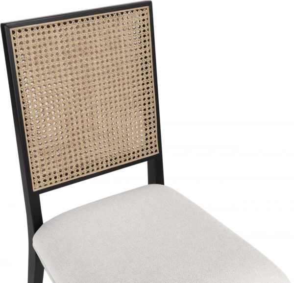 Butterfly Linen Textured Fabric Upholstered Dining Chair
