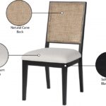 Butterfly Linen Textured Fabric Upholstered Dining Chair
