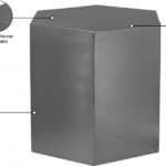 Hexagon Iron End / Side Table
