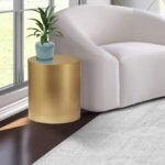 Cylinder Iron End / Side Table