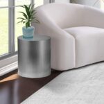 Cylinder Iron End / Side Table