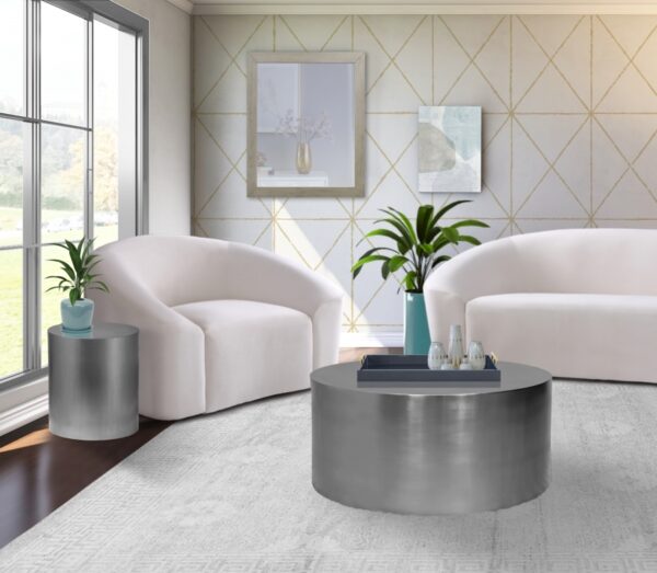 Cylinder Iron End / Side Table