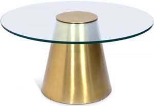 Glassimo Glass Top And Iron Base Coffee Table