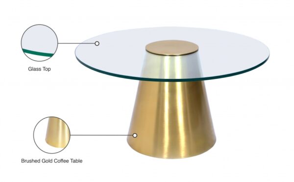 Glassimo Glass Top And Iron Base Coffee Table