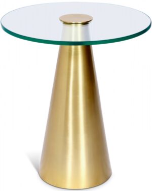 Glassimo Glass Top And Iron Base End Table