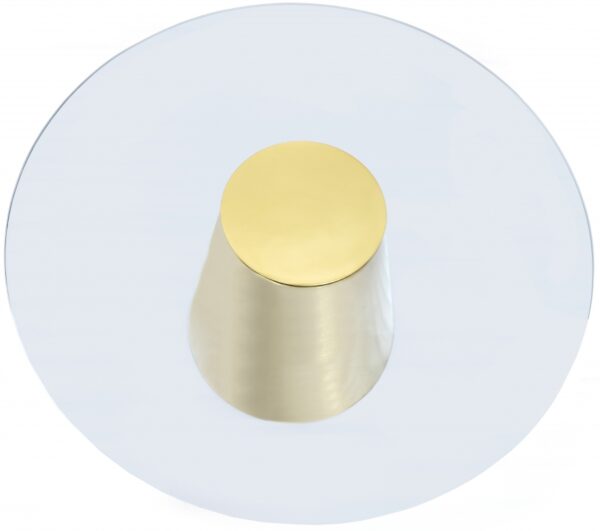Glassimo Glass Top And Iron Base End Table
