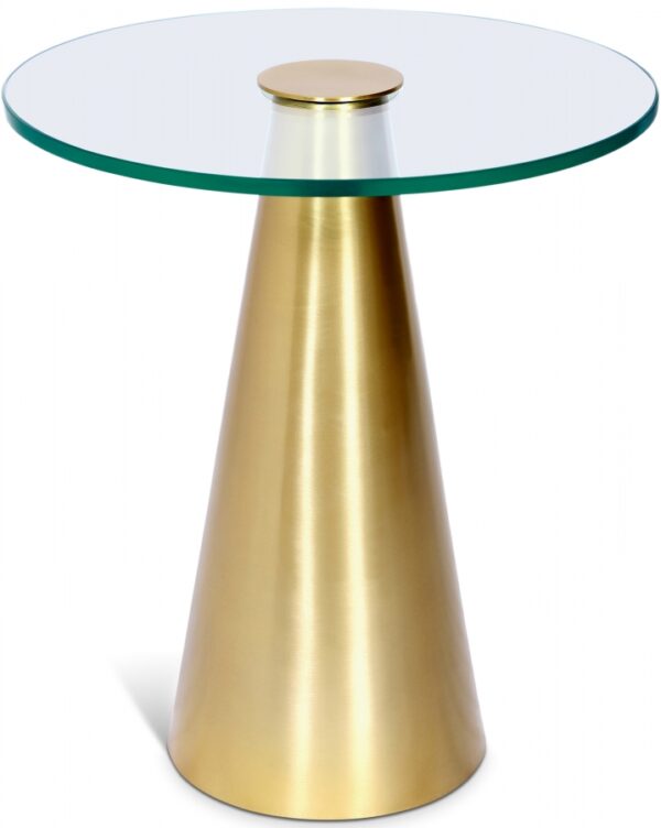 Glassimo Glass Top And Iron Base End Table