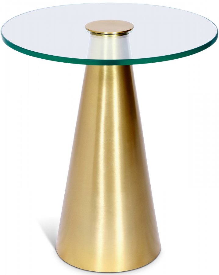 Glassimo Glass Top And Iron Base End Table