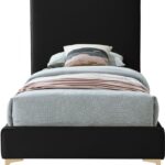 Geri Velvet Upholstered Twin Bed