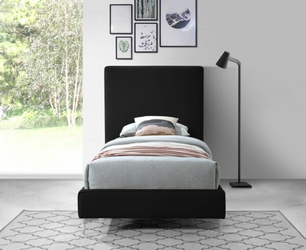 Geri Velvet Upholstered Twin Bed